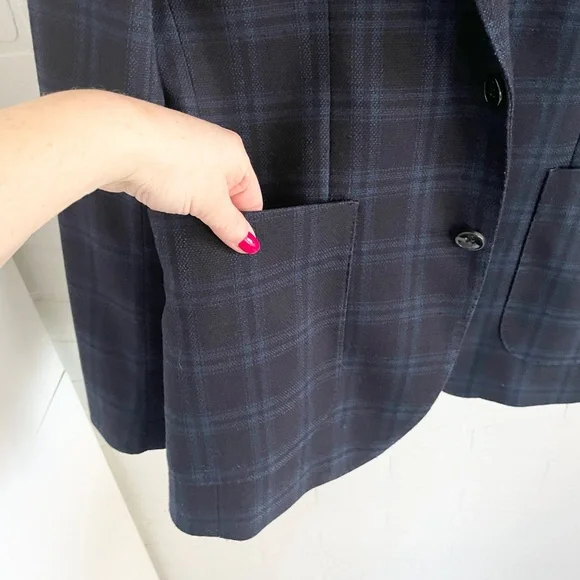 Scotch & Soda Plaid Blazer Tailored Single Button Structured Lined Menswear Sz M - Picture 4 of 16